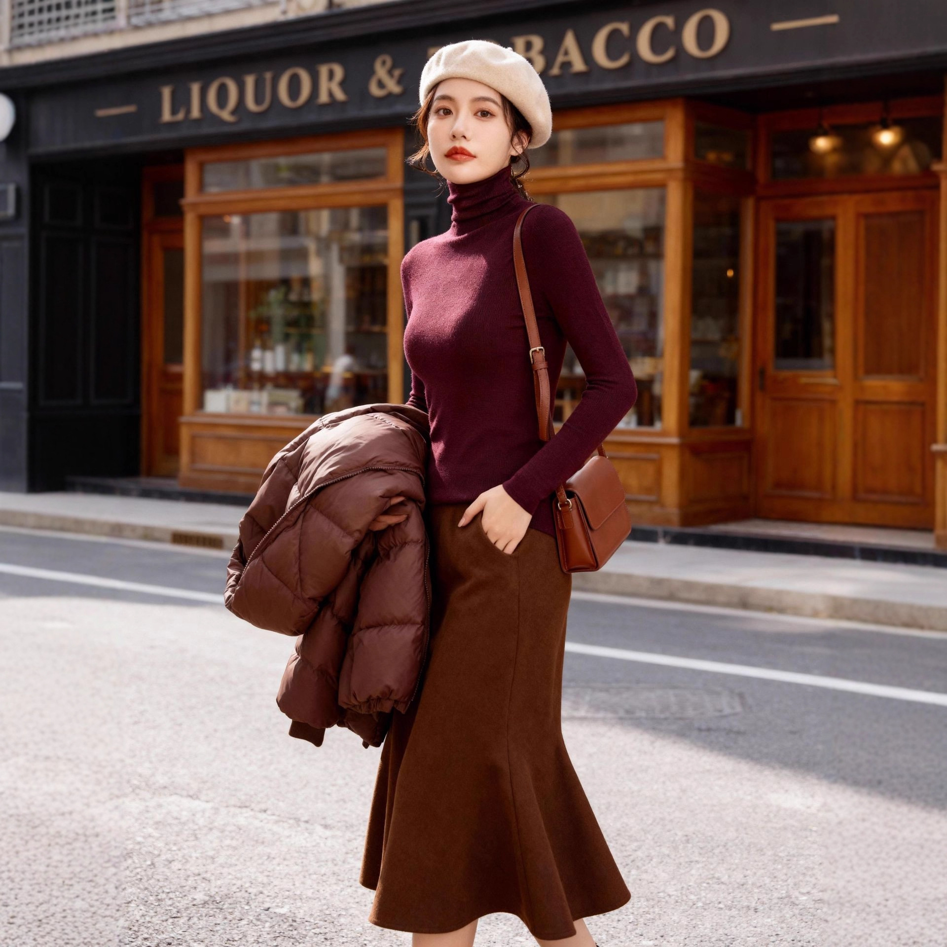 100%精纺羊毛打底衫无缝一体可机洗羊毛衫堆堆领毛衣打底衫女内搭