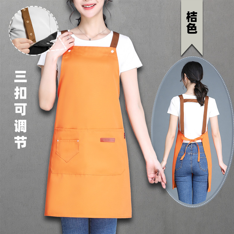 調節可能なエプロンロゴ印字スーパー果物従業員服飲食ミルクティー店作業服防水通気性|undefined