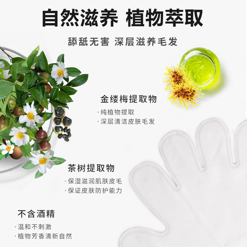 Pet no-wash SPA cleaning gloves 5-piece set Dog odor removal cat cleaning wipes Deodorizing dry cleaning gloves