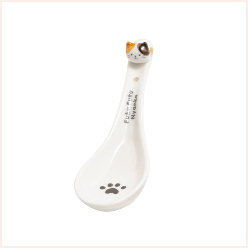 Ceramic cute children's creative three dimensional spoon for home use for food, high quality tableware