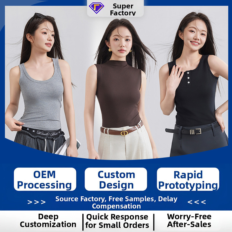 Tencel Lyocell Knitted Vest for Women Factory Custom Wholesale Stylish Base Layer Top for Summer Outerwear Tencel Lyocell Knitted Vest for Women Factory Custom Wholesale Stylish Base Layer Top for Summer Outerwear
