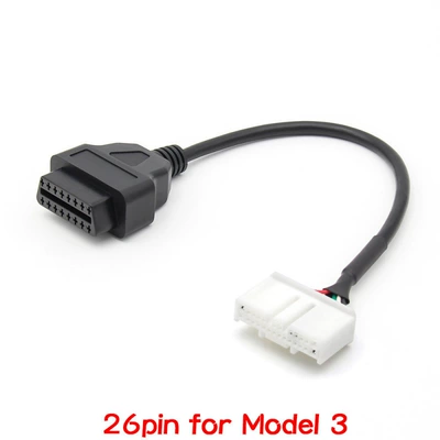 Car Obd Diagnostic Adapter Cable Supports Tesla Model 3 26Pin