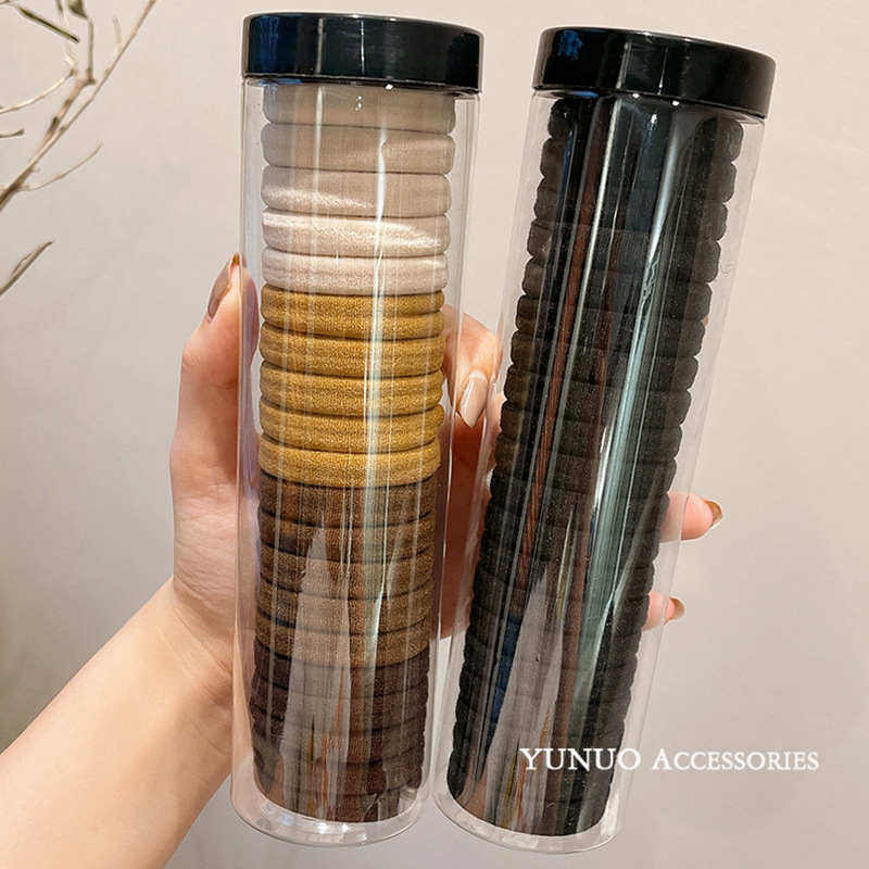 K-Style of 20 Cans of High-Elastic Hair Ropes, Seamless Rubber Bands for Women to Tie Their Hair Without Hurting the Hair, Hair Ropes and Hair Ties