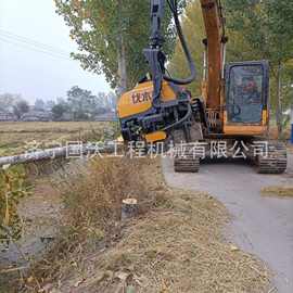 林场挖改伐树机 广西全自动伐木机 液压砍树机机图片
