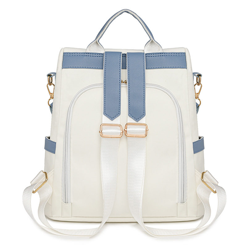 Mochila antirrobo para mujer 2024 nueva moda en contraste color mochila de cercanías de gran capacidad para mujer mochila con borlas multifuncional