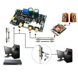 1个 图片色 PCB+金属  CS4398+CS8416双芯解码板，HIFI发烧级24BI