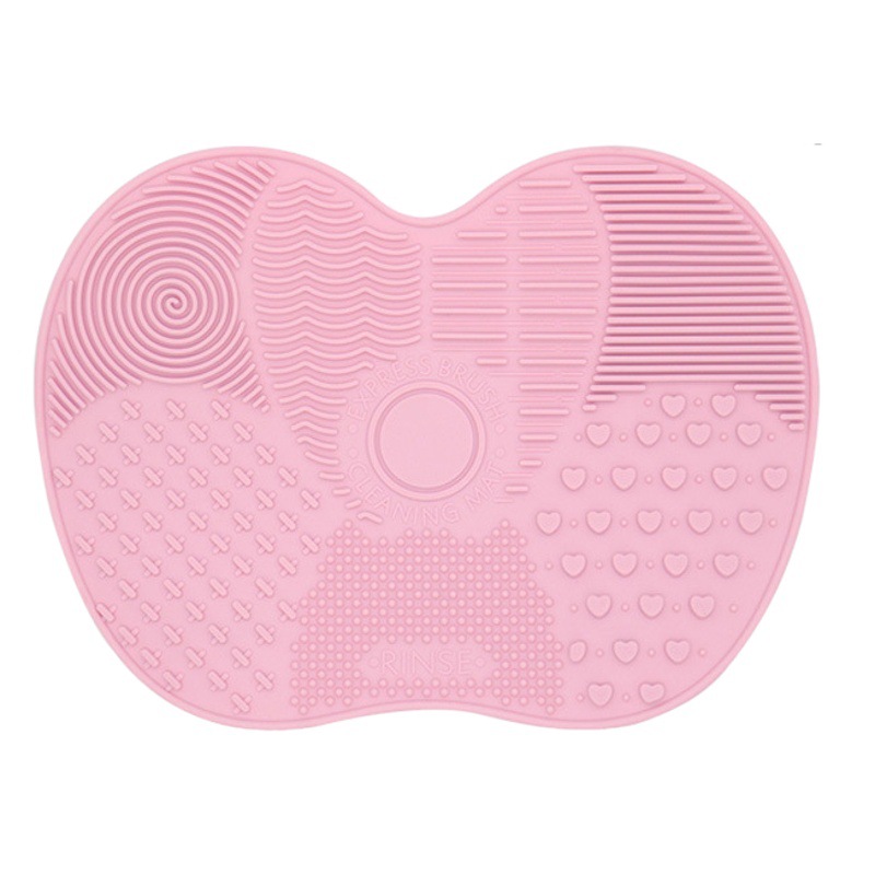Silicona Apple lavado cepillo pad portátil maquillaje cepillo con ventosa herramienta de limpieza silicona tamaño pequeño Apple pad en stock