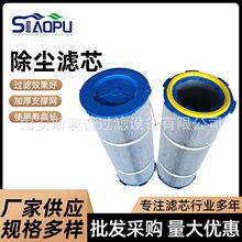 六耳快拆除尘滤芯覆膜防静电除尘滤筒聚酯纤维材质粉尘回收滤筒