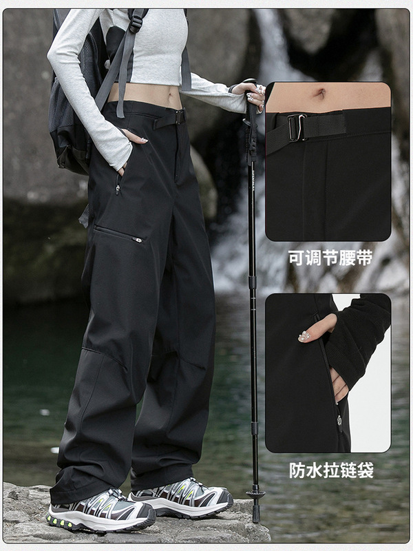 啄木鸟工装裤女2025新款夏户外徒步登山速干伞兵运动薄机能冲锋裤|undefined