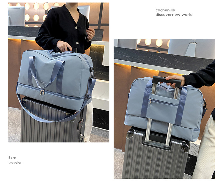 Nouveau sac de voyage décontracté et minimaliste pour femme, sac à main léger, sac de voyage sur courte distance, sac de sport et de fitness de grande capacité_voghion.com