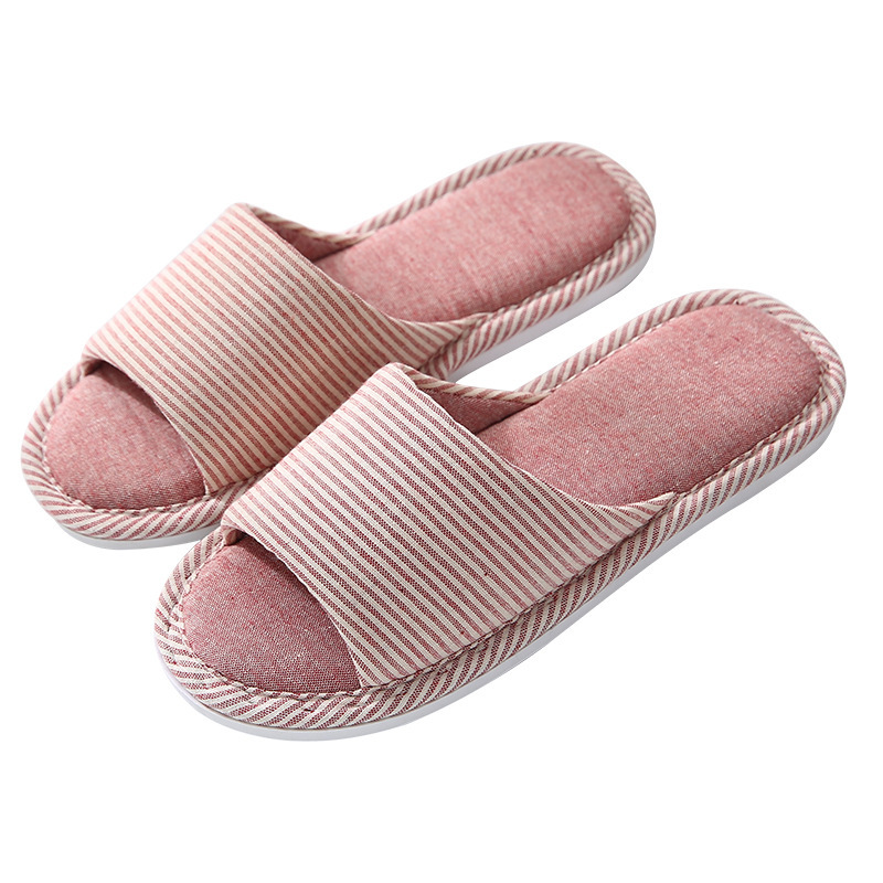 リネンスリッパ男性春夏居ホーム室内床滑り止め耐摩耗性四季コットンスリッパ男性家庭用静音