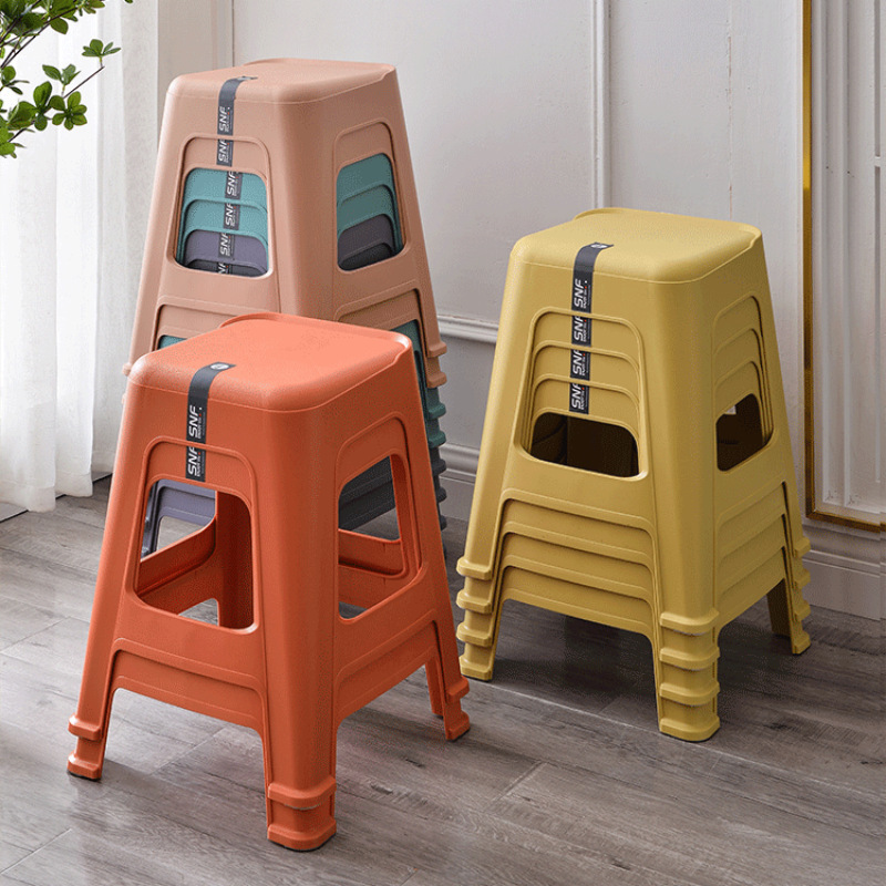 Internet Celebrity Plastic Stool Thickeneded Household Scandinavian Dining Chair Living Room Cooked Plastic Stool High Rubber Bench Chair Wholesale Internet Celebrity Plastic Stool Thickeneded Household Scandinavian Dining Chair Living Room Cooked Plastic Stool High Rubber Bench Chair Wholesale