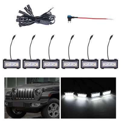 Rgb Daytime Running Light, Gündüz işıqları - one-to-six-white-shell-white-light