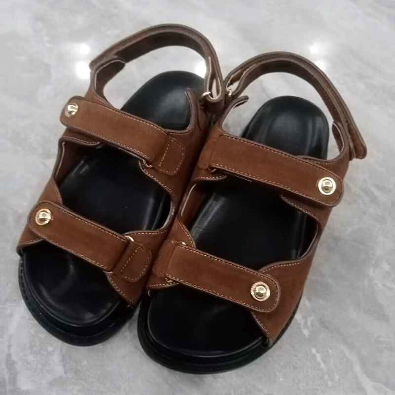 Маленькие ароматные римские сандалии женские летние плоские дикие липучки