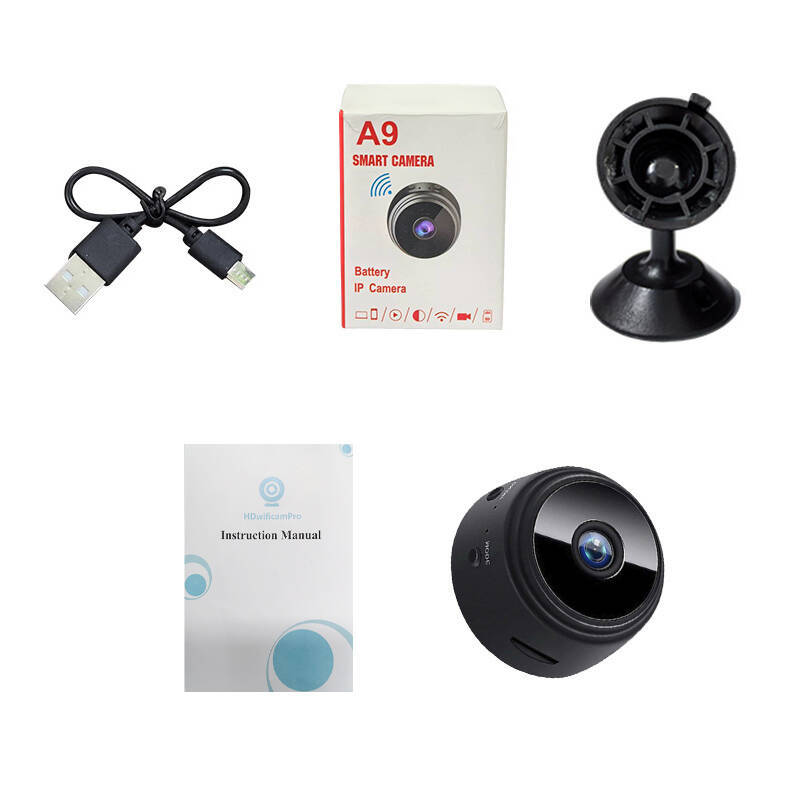 A9 cámara de alta definición wifi seguridad doméstica 1080p cámara de vigilancia de visión nocturna dv cámara de movimiento pequeña a9