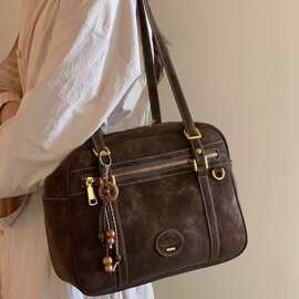 南风Chio2nd 栗阳时光枕头包包女秋冬复古时髦双肩大包通勤单肩包