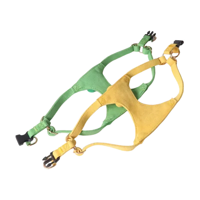 Aminger New Silk Velvet Candy Color Flower Leash Set Pet Harness Cat_voghion.com