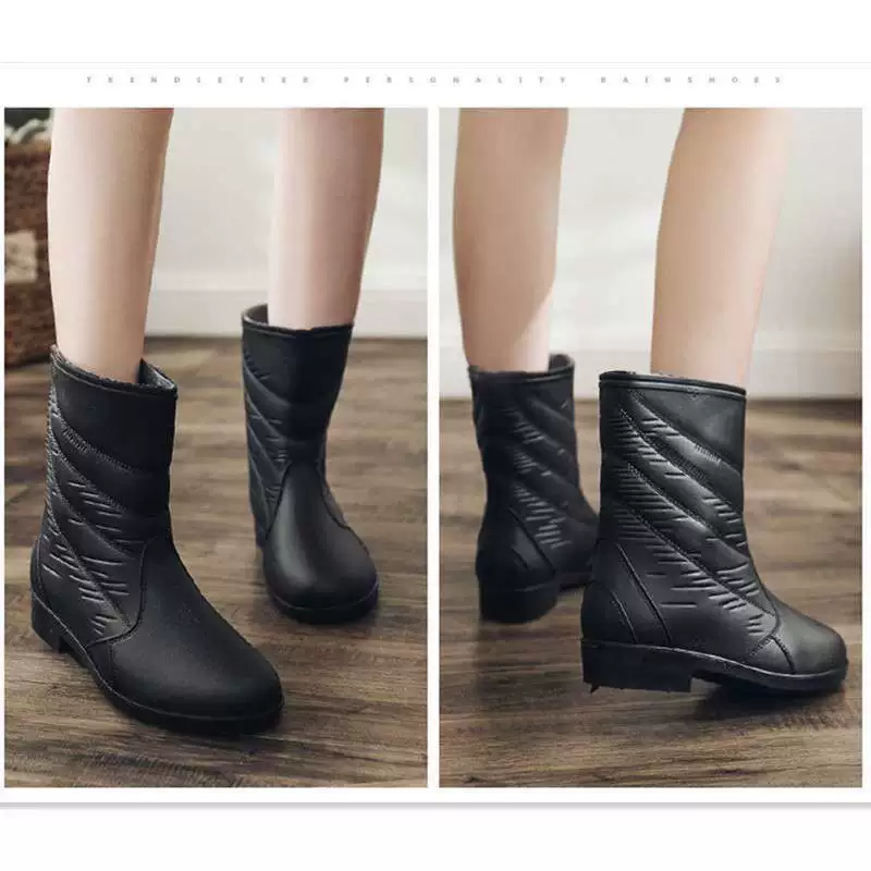 Other Brand Mid-Calf Boots - Fashionable Winter Footwear, Non-Slip Sole, Warm Lined for Cozy All-Day Wear