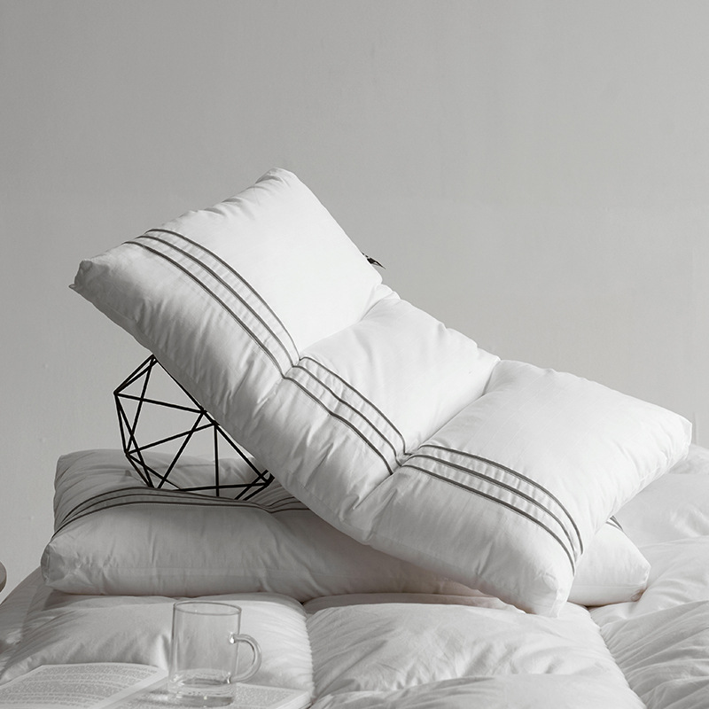 簡約枕頭定位星級酒店護頸枕芯養護枕頭頸椎枕中低枕芯單人枕代發