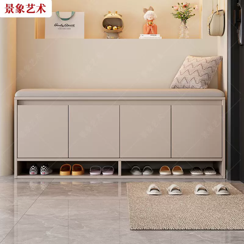 换鞋凳家用门口收纳储物一体可坐式软包穿鞋沙发凳入户防尘矮鞋柜