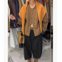 超好看格纹卷边袖小立领短款棉衣外套女秋冬送毛线披肩时髦夹克潮