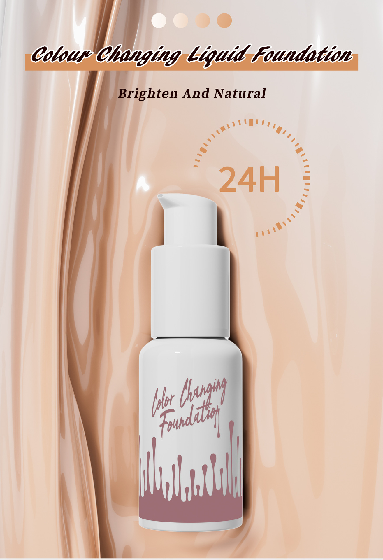 Hellokiss Color changing foundation Specification drawing