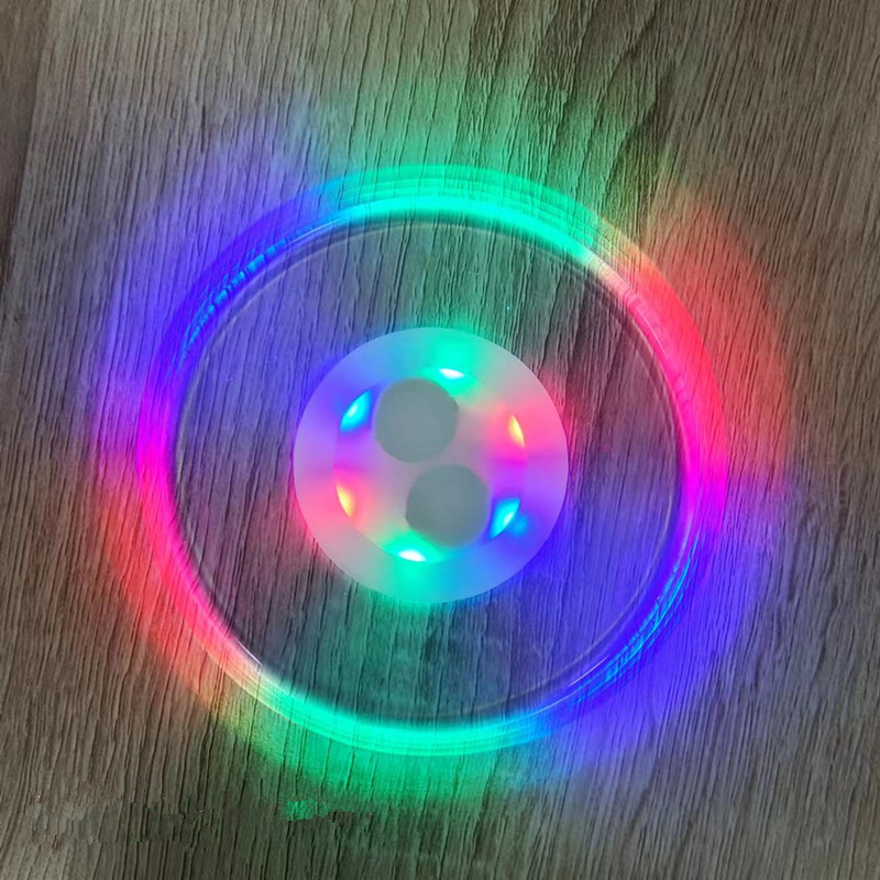 LEDアクリル発光コースター円形角型コースター七色白灯コースターPC透明発光コースター|undefined