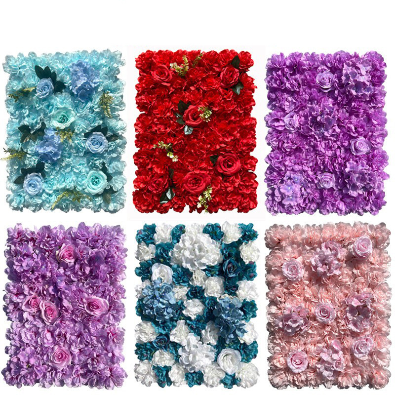 New Simulated Rose Wall, Artificial Fake Flower, Hydrangea Row, Wedding Photography, Silk Flower Decoration Background Wall