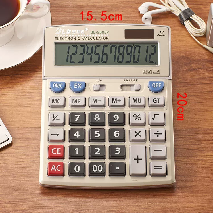 Заводская поставка BL-9800 двойной источник питания финансовый настольный калькулятор банковский калькулятор