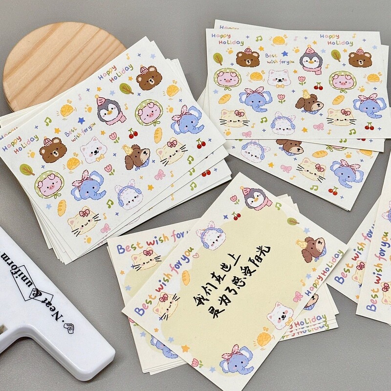 New Cartoon Cute Pamper Garden High Quality Message Card Ins High-value Student Gift Handwritten Blessing Silky Writing
