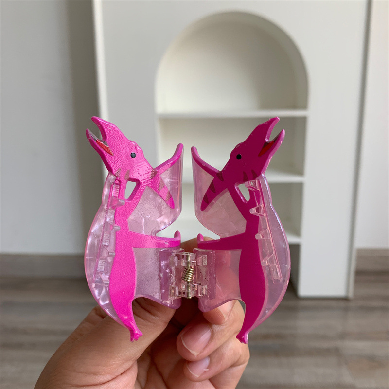 35g Weight Hair Claws Hair Accessories Type 1 Piece Quantity Holiday, Party Occasion Arylic Material Dinosaur Pattern Women's Gender Cute Style Cute Little Dinosaur Acrylic Small Jaw Clip Cute Personality Sweet Niche Hair Claw Hairpin Hair Ornaments New 21