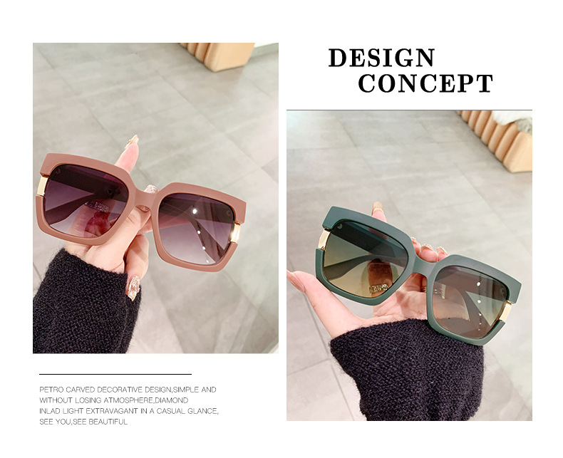 60g Weight Full Frame Glasses Structure Sunglasses Classification PC, UV400 Protection Lens Material Square Glasses Style Outdoor, Travel Occasion Solid Color Pattern All Seasons Season Women's Gender Simple Style, Classic Style Style Simple Style Classic Style Solid Color PC UV400 Protection Square Full Frame Women's Sunglasses 1