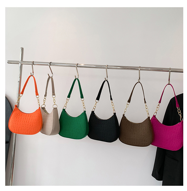 Women's Small All Seasons Suede Solid Color Basic Shell Zipper Shoulder Bag Underarm Bag display picture 1