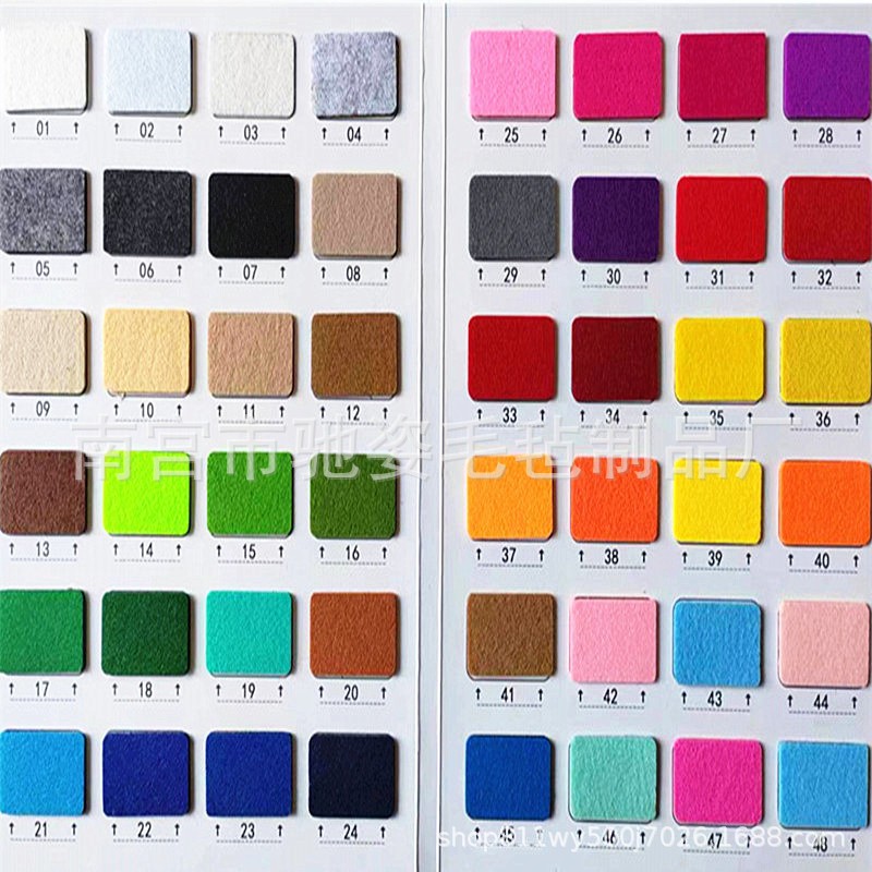 Tela no tejida 3mm de espesor diy paquete de material decorativo manual jardín de infantes cortado de papel felt colorido tela no tejida al por mayor