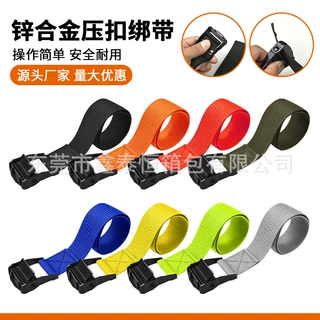 现货锌合金升级电镀黑压扣绑带打包带收紧器尼龙捆扎带行李货物固