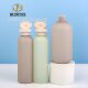 in stock cosmetics plush material HDPE green gray lotion bottle body lotion essence oil bottle hair film scrub