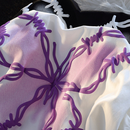 American Retro Butterfly Necklace Cotton Short Sleeve T-Shirt for Women Summer European and American Style High Street Fashion Couple Vintage Top