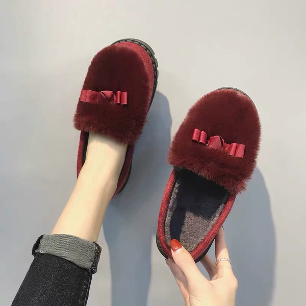 Wool shoes red