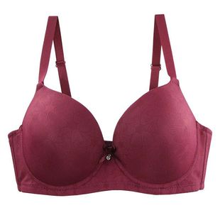 Cross-Border Supply Bra Adjustable Large Size Women's Underwear Lace Breathable Glossy Anti-Sagging Bra Factory Supply