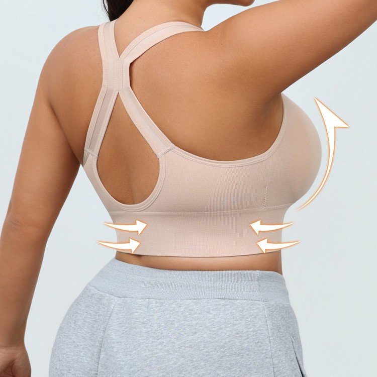 Cremallera delantera sujetador deportivo sin anillo de acero a prueba de terremotos se reúne para correr, yoga, chaleco de fitness, ropa interior para mujeres se puede usar fuera image 3