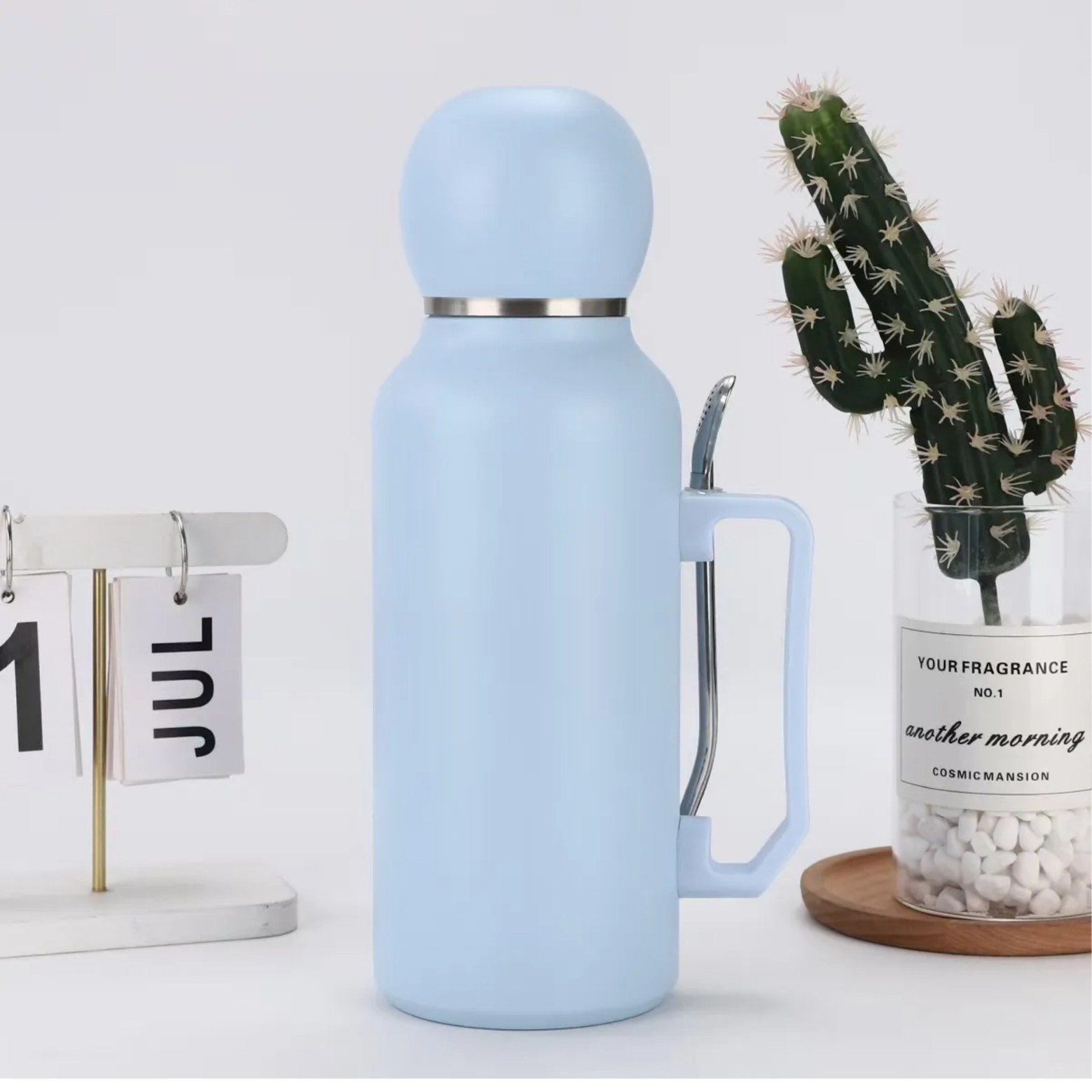 304 taza de fútbol de acero inoxidable al aire libre acompañante hervidor de agua de alta capacidad de doble vacío taza de agua portátil sin