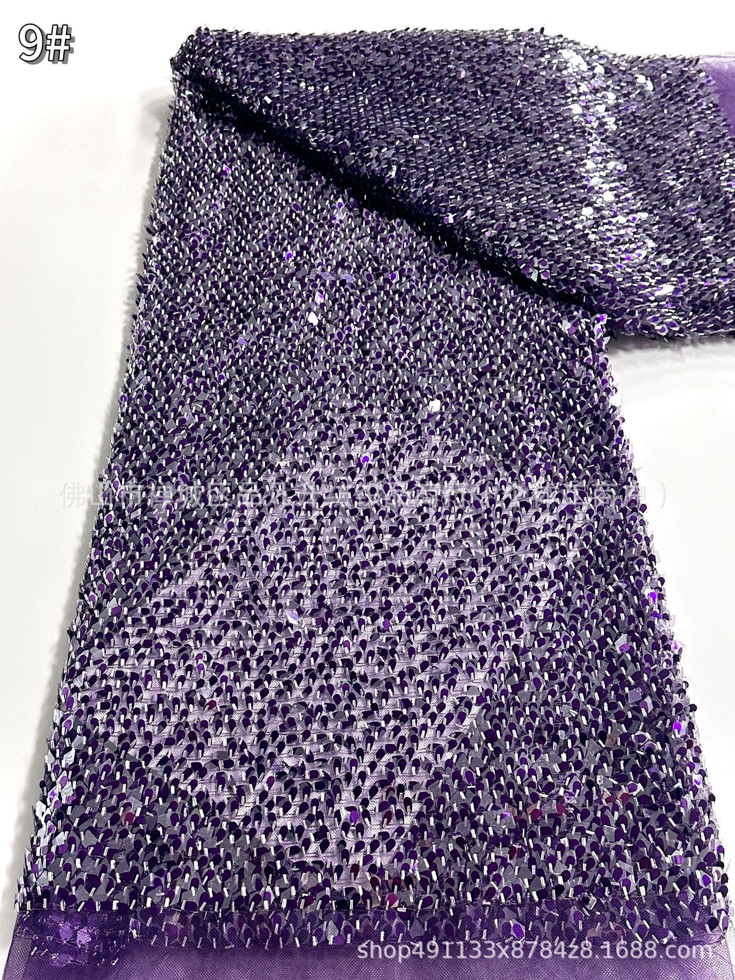 Fabricante al por mayor escamas de pescado sequin bordado tela cena brindis vestido de baile vestido de fiesta tela