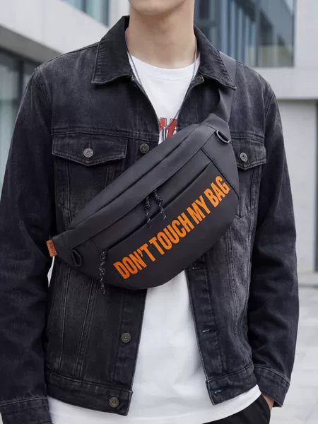 Trendy casual backpack for men, chest bag wholesale, Korean style fashion commuter cycling shoulder bag, cross-border crossbody bag