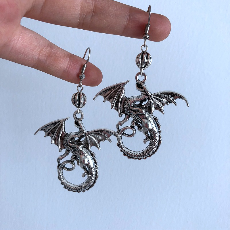 Title 1, Double Dragon Playing Pearl Vintage Earrings. T...