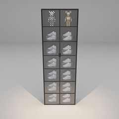 玻璃展示柜带灯博物馆陈列柜手办娃娃玩偶公仔收纳柜厂家直销现货