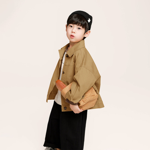 Chuangguo Children's Apparel Boys' Autumn Outerwear New Children's Spring and Autumn Top Long Sleeve Middle and Small Children Korean Style Loose Jacket