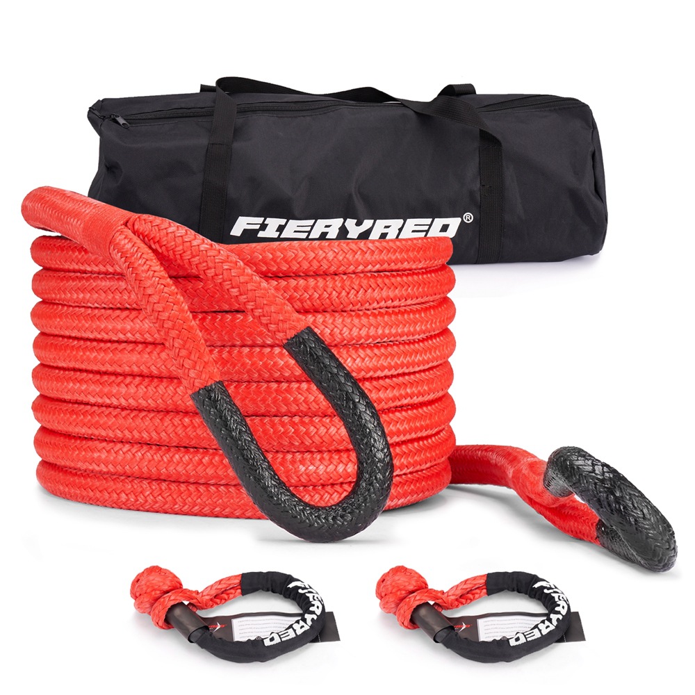 源头厂家  29,300磅尼龙拖车绳户外越野汽车救援拖车绳强力牵引绳