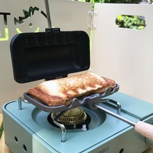 日式户外露营三明治烤盘吐司夹锅三明治模具双面粘煎锅早餐机