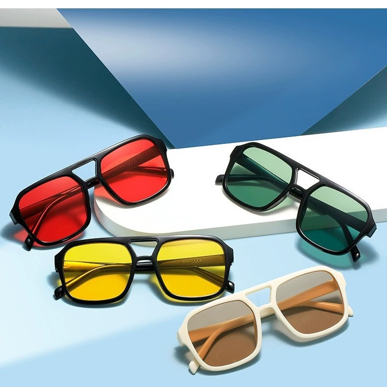 2025 New Style Sunglasses Square Glasses Personality Korean Version Trendy Sunglasses Retro High-End Uv Protection Ins