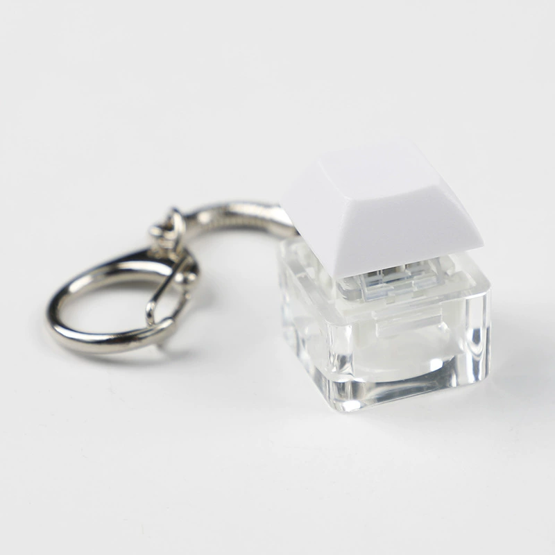 tester: Acrylic single‑shaft keycap tester keychain, multi‑color, decompression mechanical switch tester